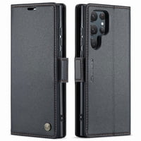 Caseme Tipo Cartera Samsung Galaxy S22 Ultra Con Cierre Magnético, Rfid, Tarjetero, Soporte, Carga Inalámbrica