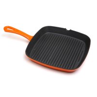 Briva - Sartén Hierro Rectangular Naranja 36*23.5*3 Cm