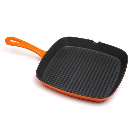 Briva - Sartén Hierro Rectangular Naranja 36*23.5*3 Cm