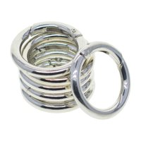 Bothyi - 6 Anillos Tóricos De Puerta De Resorte De 32 Mm Para Llaveros, Bolsos, Correas, Manualidades, Plata