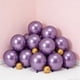 thumbnail image 5 of Balloons Ztikug, látex metálico, color morado claro, 10 pulgadas, 50 unidades, 5 of 6