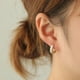 thumbnail image 4 of 14K Gold Plated Zircon Hoop Earrings: A Stylish Accessory for the Elegant Woman, 4 of 4