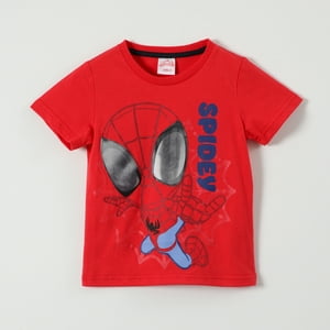 Polera Manga Corta Niño Spidey Rojo Marvel