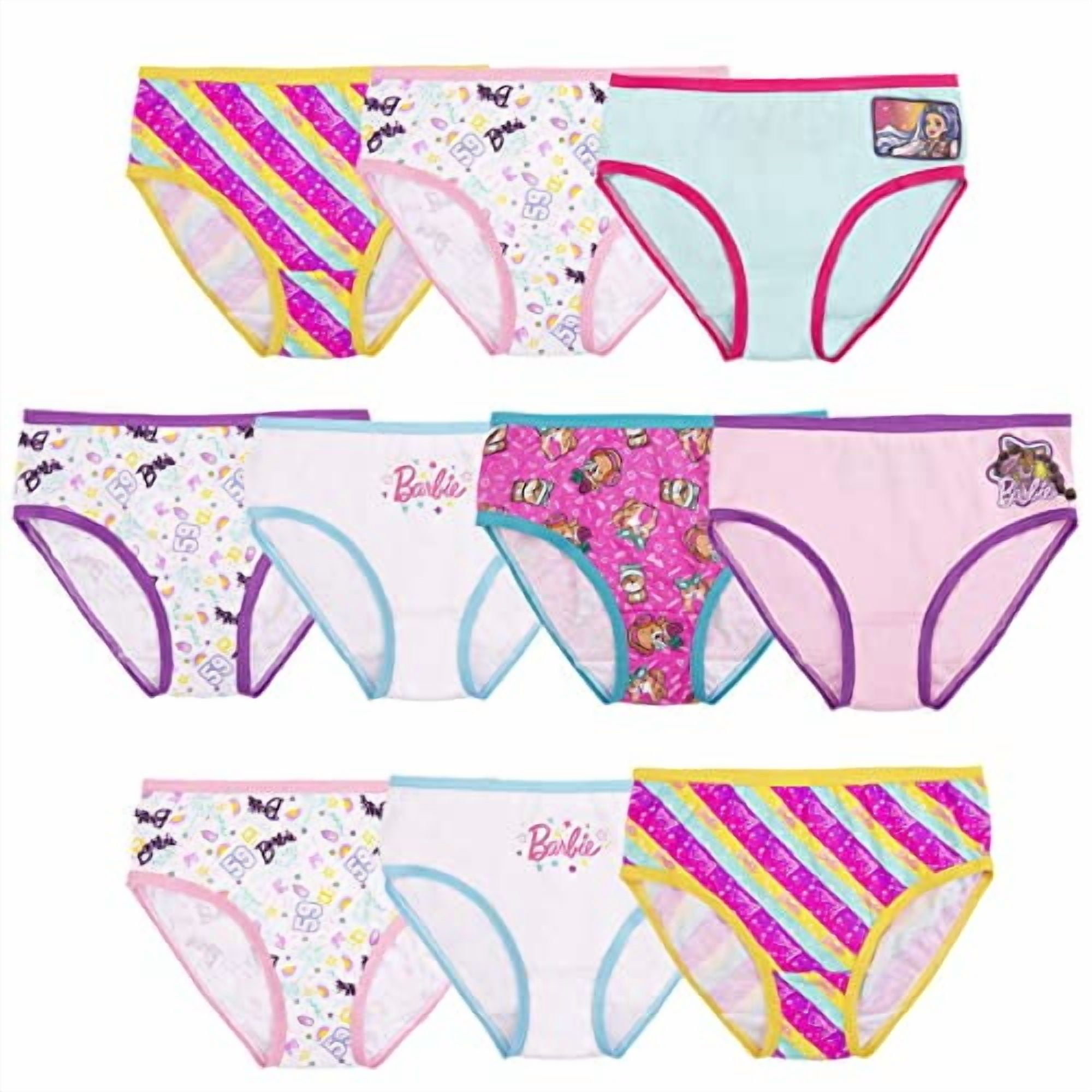 Barbie Girls 'packe 100% Cotton Cotton Rear, Tamaños