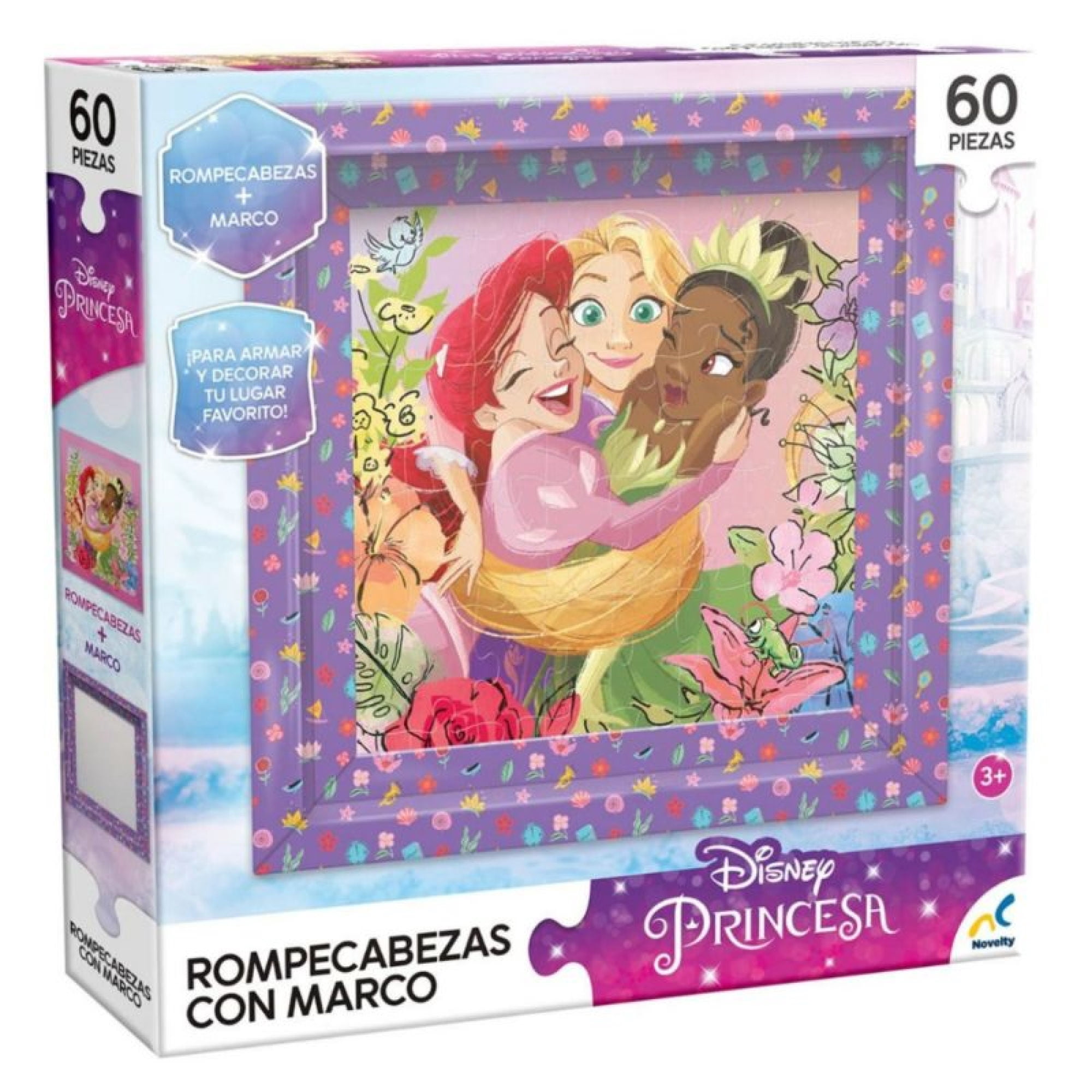 Puzzle 60 Pzas. Princesas Con Marco