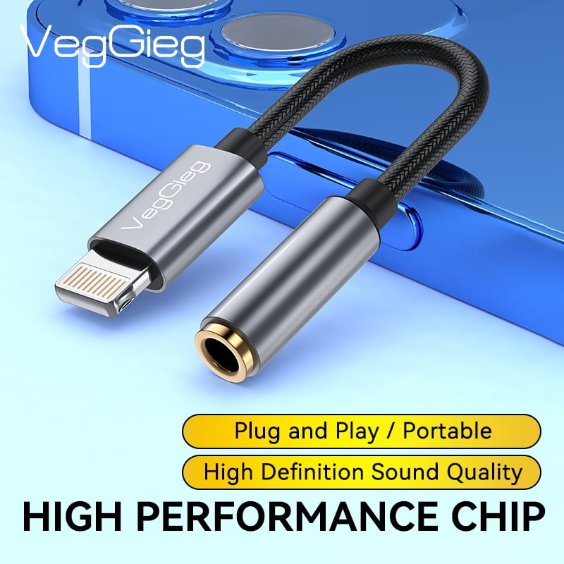Cable De Audio Veggieg Para Iphone Lighning A Jack 3.5mm Driver Free Digital Chips