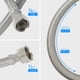 thumbnail image 3 of Conector de manguera para grifo PROCURU de 41 cm, paquete de 2, acero inoxidable, 3 of 6