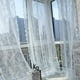 thumbnail image 2 of Cortinas transparentes de 180 cm de largo para ventana, 1 panel con estampado floral, elegantes paneles de gasa para dormitorio y sala de estar (140 x 180 cm, blanco), 2 of 6