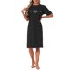 thumbnail image 2 of INSPIRE CHIC Camiseta de Mujer Vestido de Pijama Ropa de Casa con Puños Enrollados y Abertura Lateral M Negro, 2 of 6