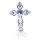 thumbnail image 1 of Crucifijo Decorativo De Metal Cruz De Pie Decoración De Mesa Cristiana Portátil Azul, 1 of 3