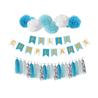 Genérico - Set Guir Tassel Pompom Fc Azul X1Uni