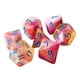 thumbnail image 5 of 7 dados poliédricos de doble color para juegos de rol, suministros para fiestas, digitales grandes, D6, D4, D8, D10 (00-90 y 0-9), D12, D20 rosa blanco, 5 of 5