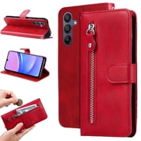 Gangxun - Funda Con Cremallera Para Samsung Galaxy A16, Carcasa Cartera De Cuero Pu Con Soporte Y Tarjetero