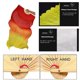 thumbnail image 4 of Abanicos de seda HPLWJO para danza del vientre, 4 pares, 1,8 m, rojo degradado, blanco, 4 of 5