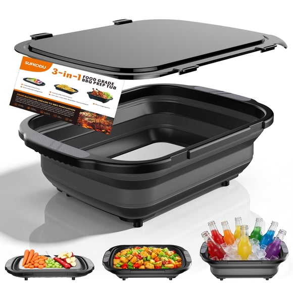 Caja de Preparación para BBQ Sufkodu 20L con Tabla Plegable de Titanio