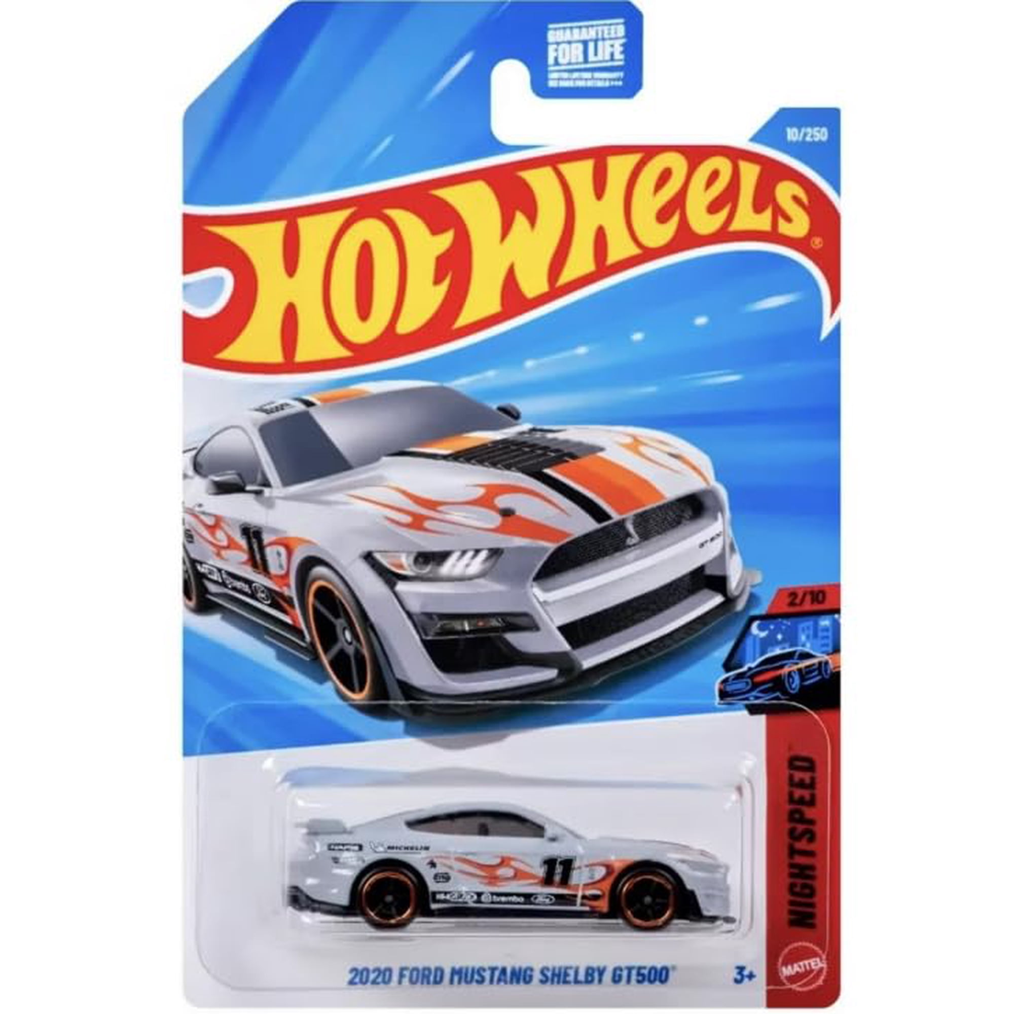 Vehículo De Juguete Fundido A Presión Hot Wheels 2020 Ford Mustang Gt500