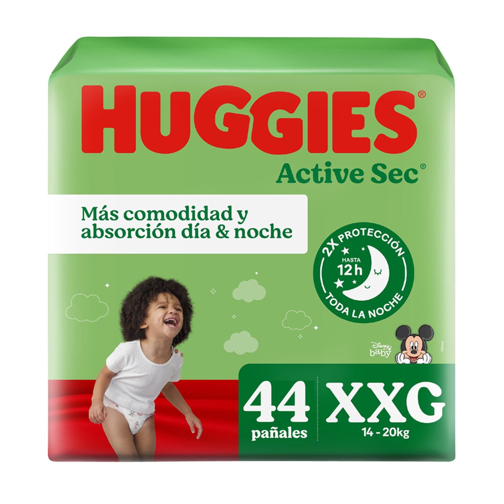 Pañales Active Sec Xxg 44 unidades Huggies