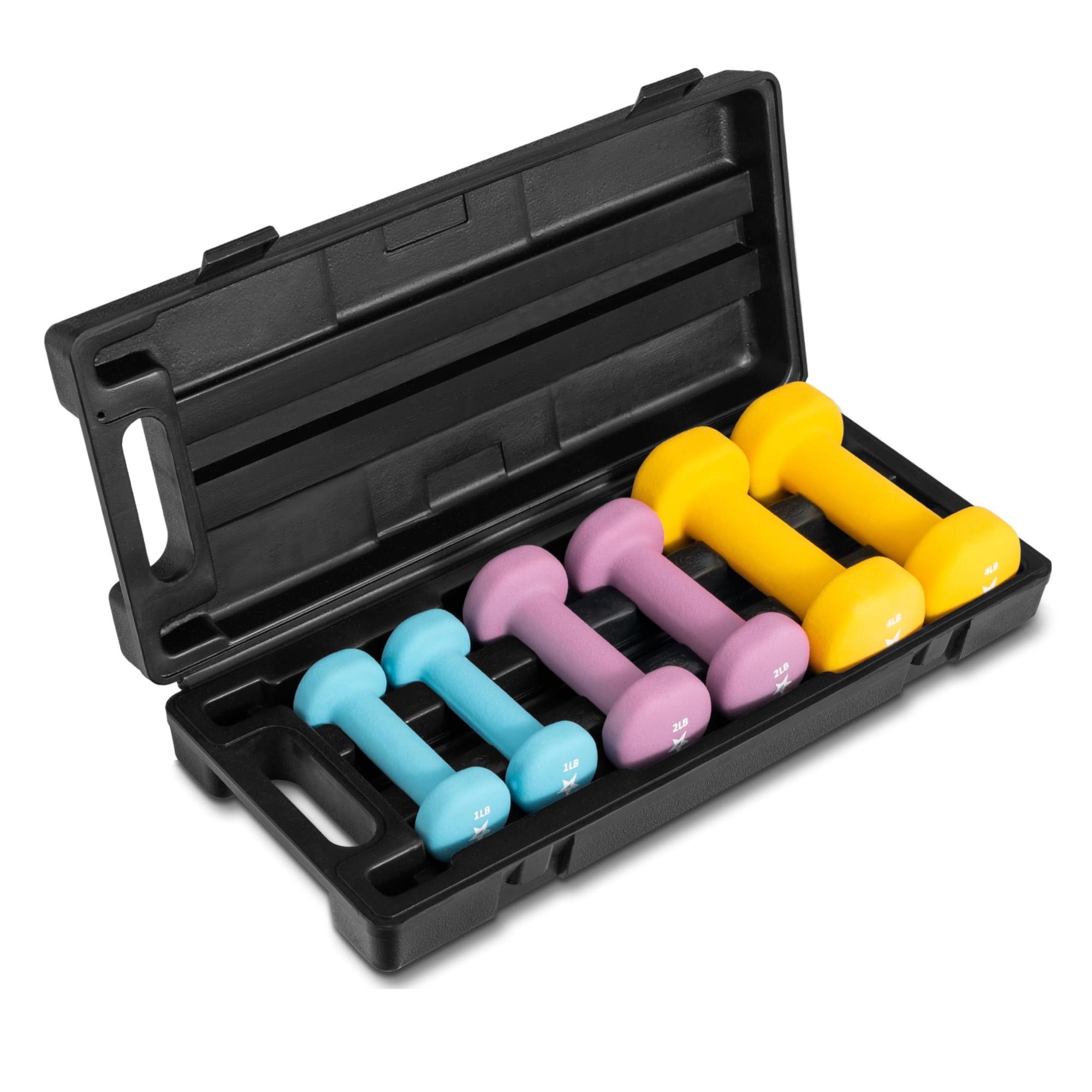 Juego De Mancuernas Yes4all De Neopreno De 0,5, 1,2 Kg Con Funda