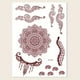 thumbnail image 3 of Vintage Vermilion Tattoo Stickers for Hands and Legs - Complicated Pattern Design for a Unique Look, 3 of 3