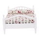 thumbnail image 1 of 1:12 Miniaturas De Casa De Mu?ecas Mini Muebles Cama Doble Floral Blanco, 1 of 5
