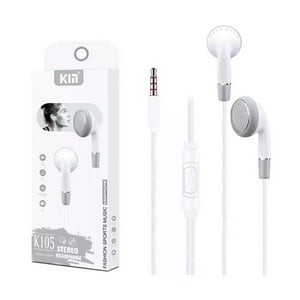Genérico - Audifonos Manos Libres Para Celular K-105 Aux Jack 35Mm Blanco