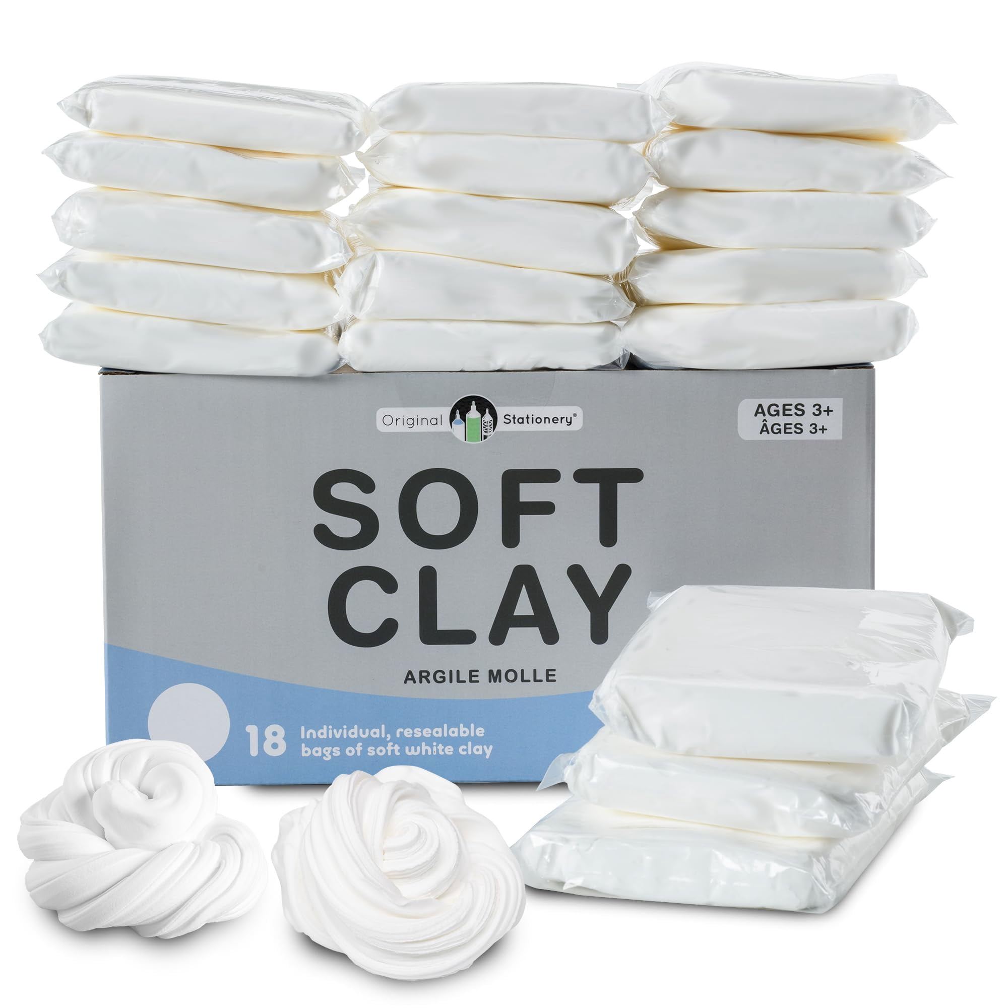 Original Stationery - Papelería Clay Original Soft For Slime, 1800 G, Para Manualidades