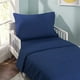 thumbnail image 3 of Juego de cama infantil de 4 piezas en azul marino sólido, 3 of 3
