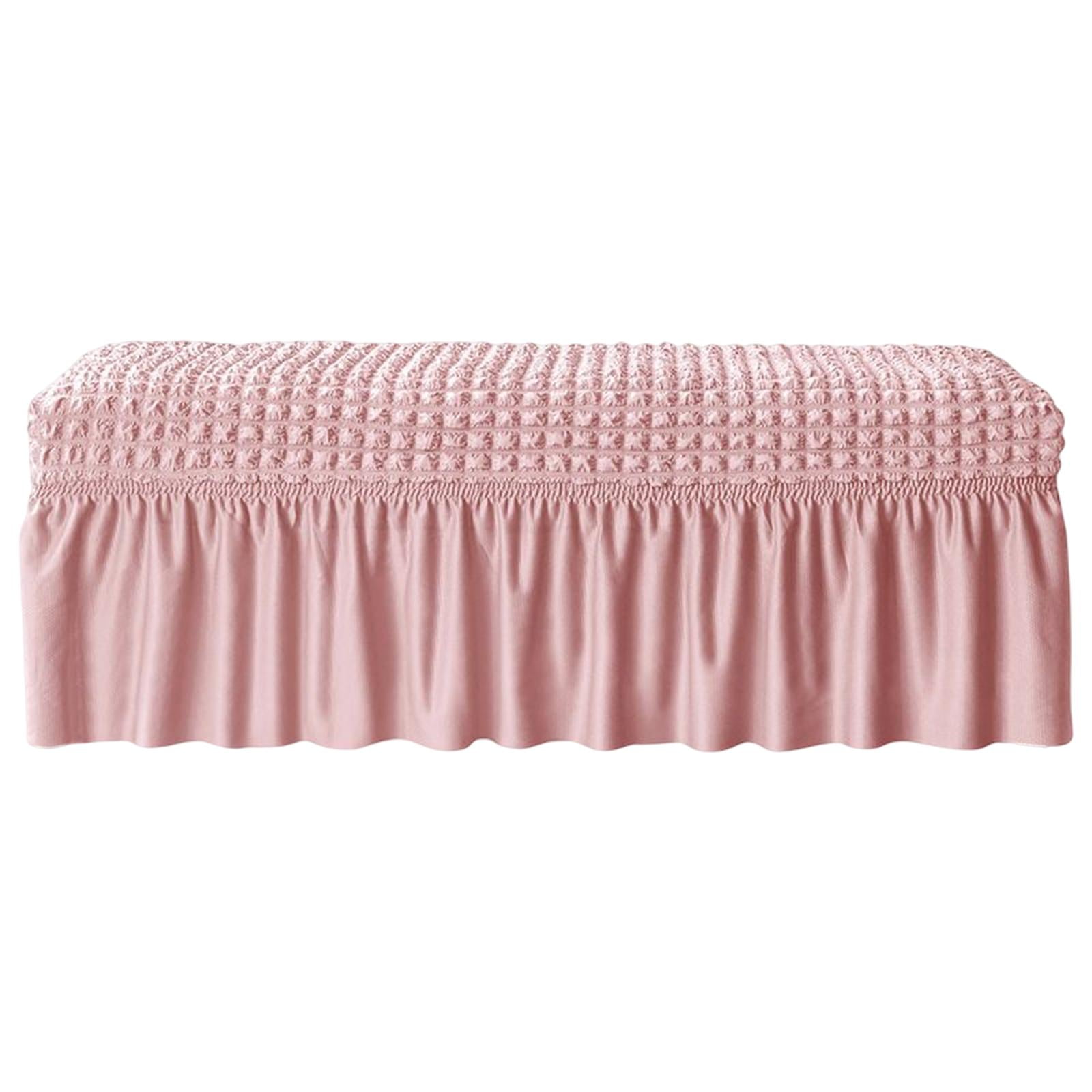 Bothyi - Protector De Muebles De Asiento De Banco De Cubierta De Banco Largo Para Decoración De Hotel De Sala De Estar Rosa