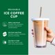 thumbnail image 4 of Taza De Café Helado Reutilizable 700 Ml Con Pajitas, 4 of 6