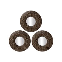 Vgo - Set De 3 Espejos Red. Color Dor Viejo 25