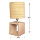 thumbnail image 2 of Lampara De Velador Lampara De Mesa Madera Cuadrado Base Madera - Cable Negro Beige, 2 of 6