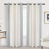 Cabaña De Dormitorio Curtains Driftaway Chris Linen Blackout, 214 Cm En L