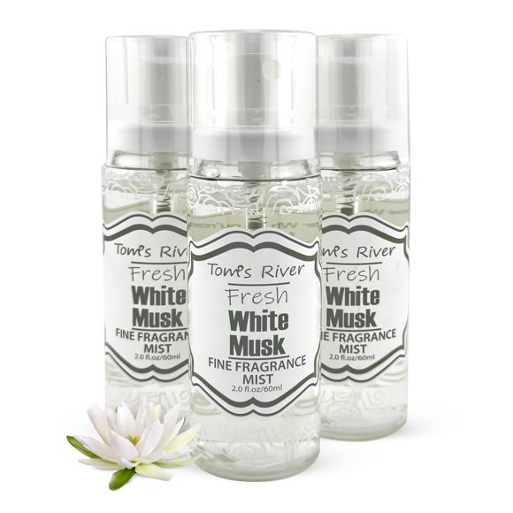 Bruma para cuerpo y cabello Tom's River White Musk 60 ml, paquete de 3