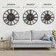 thumbnail image 2 of Reloj de pared LEIKE, grande, retro, redondo, de madera, 80 cm, negro silencioso, 2 of 9