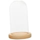 thumbnail image 1 of Soporte De Cubierta De Cúpula De Vidrio Transparente Con Decoración De Almacenamiento De Exhibición De Base De Madera 7x12cm, 1 of 5