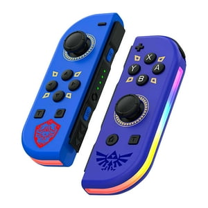 Genérico - Mando Iluminado Para Nintendo Switch - Control Inalámbrico De Juego Con Turbo Y Sensor De Movimiento, Azul Y Morado