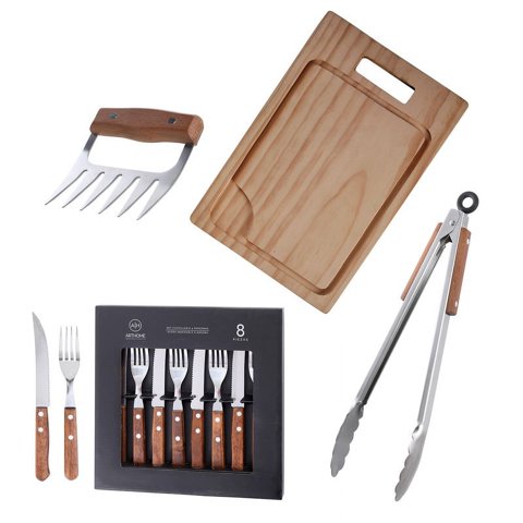 Set Parrilla 11 Piezas Acero Inoxidable Arthome Par60