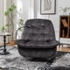 thumbnail image 3 of Black recliner, reclining lazy chair, mobile phone holder, large and comfortable reading chair, swivel gliding rocking chair, gold-stamped velvet, 3 of 3