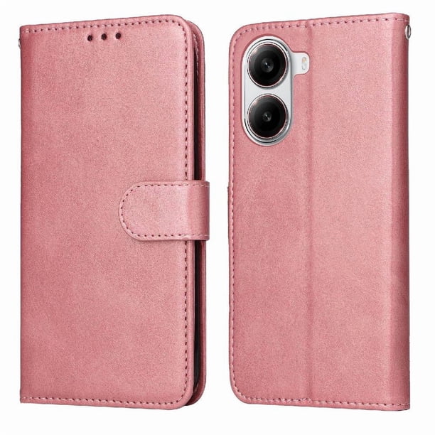Funda Billetera para Xiaomi Poco X7 Pro con Porta Tarjetas y Soporte Ajustable Rosa