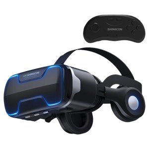 Magideal - G02Ed Gafas 3D Vr Gafas Ajustables Protección Para Auriculares Con Cancelación De Ruido De Auriculares Vr Para Películas Hotel Old Con Control Remoto B01