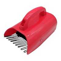 Magideal - Recogedor De Bayas Con Mango Ergonómico De Peine Metálico, Práctico Y Ligero Rojo Para Cosechar Bayas Más Fácilmente, Herramientas De Rastrillo De Ará
