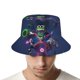 thumbnail image 4 of Chico Bestia Lobo Solitario Sombrero bucket para adultos, gorra de protección solar, sombrero de pescador plegable para viajes al aire libre, pesca y actividades de verano, 4 of 6
