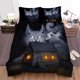 thumbnail image 1 of The Christmas Art - Cat Outside The House Full Bedding Duvet Cover Set 3-Piece Bedding Set (1 Duvet Cover + 2 Pillow Shams), 1 of 5