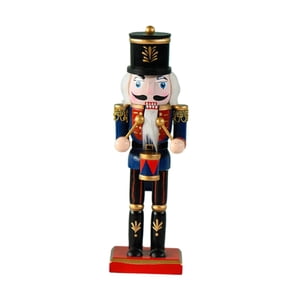 Magideal - Adorno De Cascanueces Figuras Decorativas De Cascanueces De Navidad Cascanueces De Madera De Pie Para Mesa Navidad Acción De Gracias Escritorio Vacaci Azul Negro