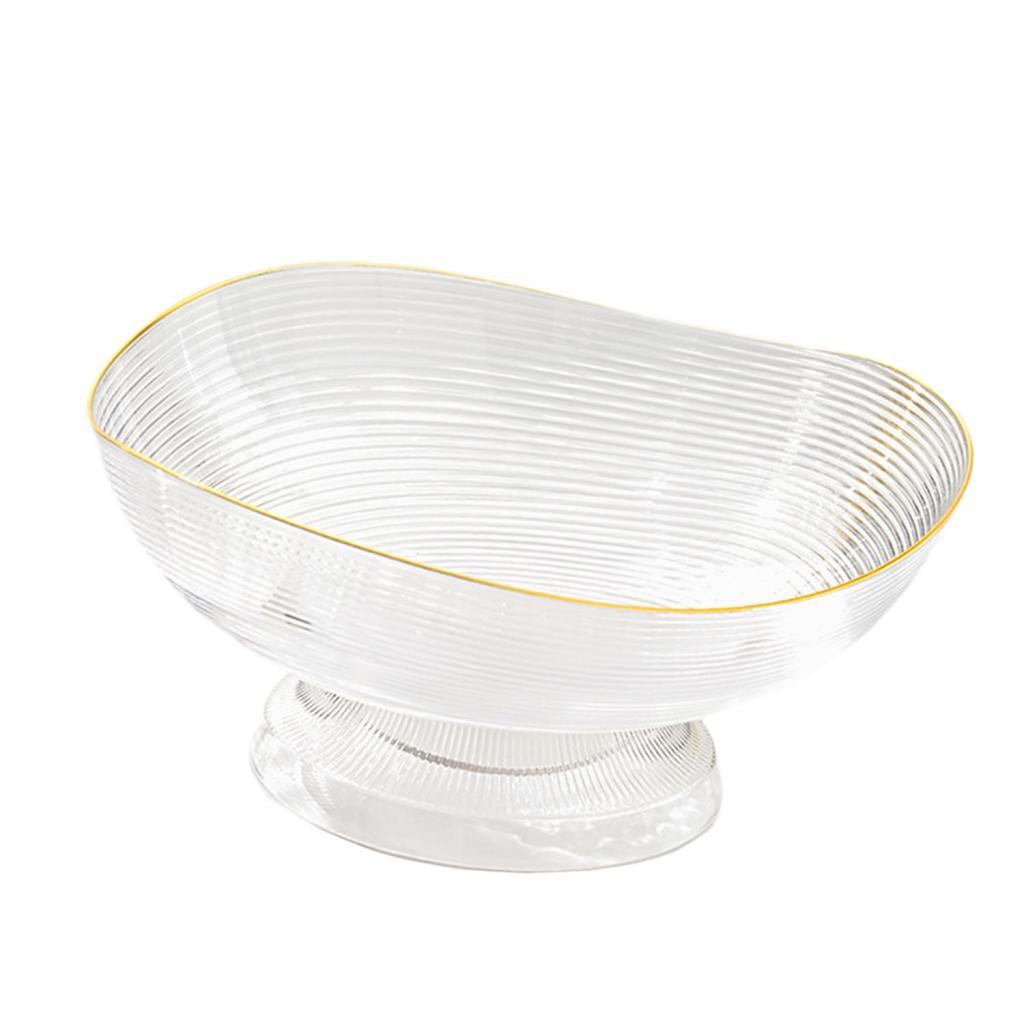 Bothyi - Frutero Con Pedestal Y Base Para Centro De Mesa De Granja, Transparente