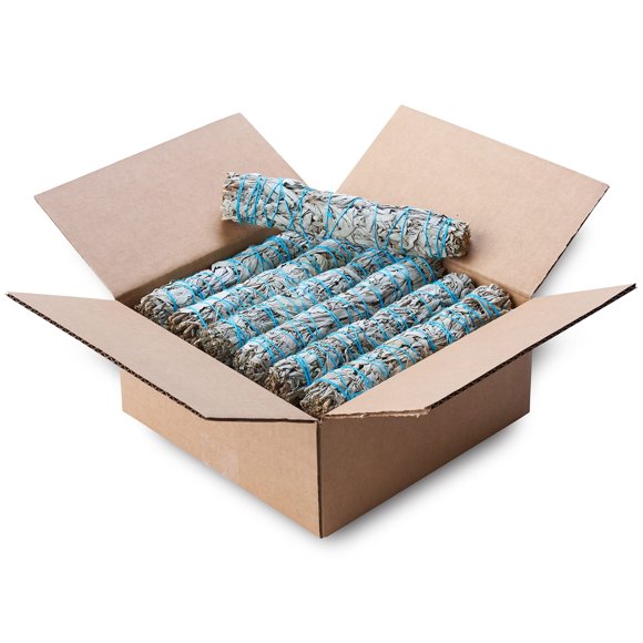 Smudge Sticks BLUE RIVER SAGE, 9 pulgadas, color salvia blanca (24 paquetes)