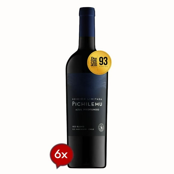 6 Vinos Pichilemu Azul Profundo Premium Blend, 750 cc