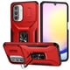 thumbnail image 1 of Funda Armada para Samsung Galaxy A26 con Tapa Deslizante y Soporte Magnético Giratorio Rojo, 1 of 5