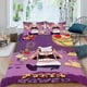 thumbnail image 2 of Torre de Pizza Conjunto de sábanas temático, trío de piezas, cómodo y amigable con la piel, diseño único, regalo de decoración para el hogar para familiares, amigos y fans,140cm *210cm, 2 of 6