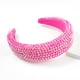 thumbnail image 4 of Diadema ancha con cristales brillantes acolchados y diamantes de imitación para mujer, accesorio para el cabello para fiestas, 4 of 5